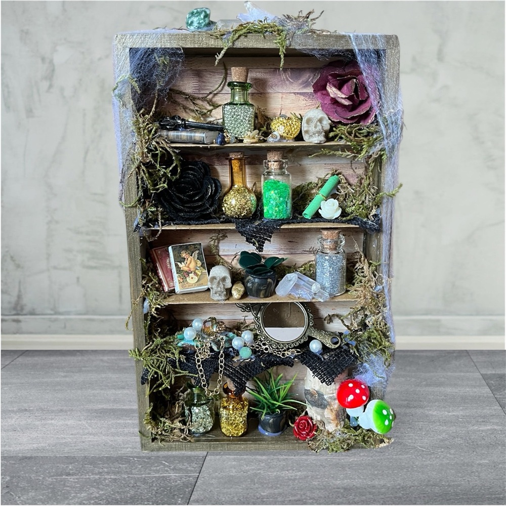 Halloween Mini Witchy Shelf / Handmade
